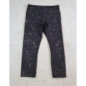 Lululemon Capri Leggings Gray & Black Print Women's Size 6 Inner Pockets Workout